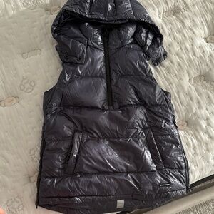 DKNY Shiny dark grey Puffer Vest
